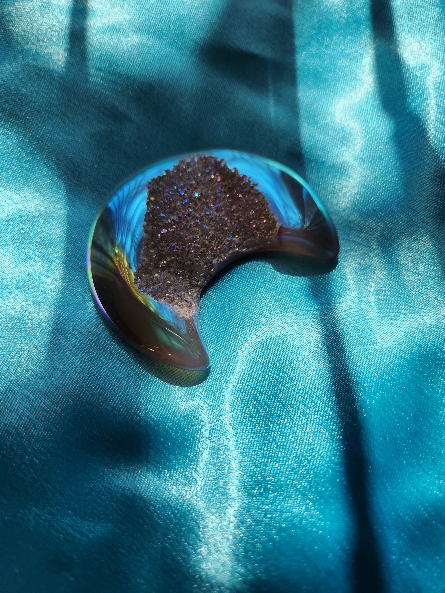 Agate Gemstone- Moon Shaped