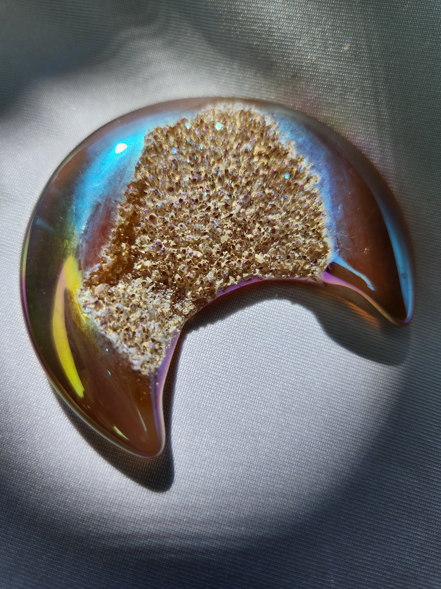 Agate Gemstone- Moon Shaped